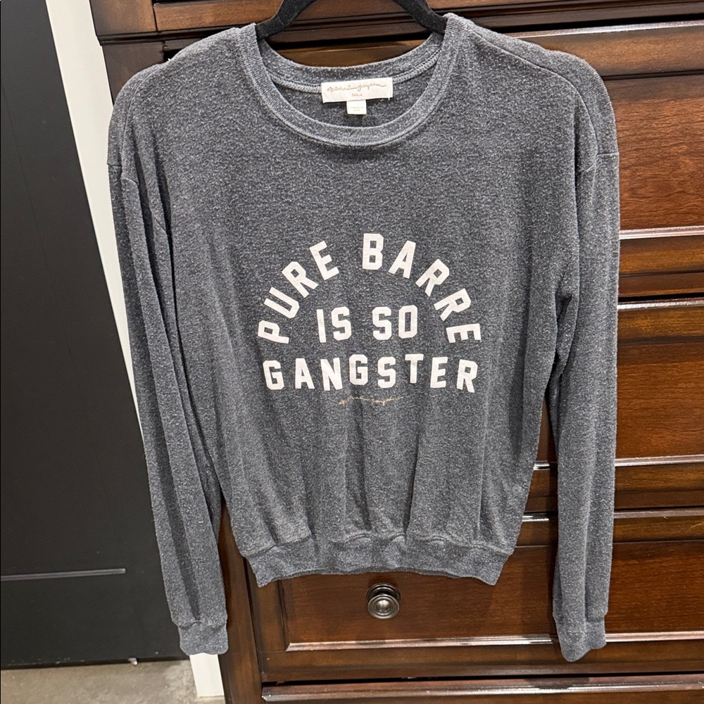 Spiritual Gangster + Pure Barre Charcoal Sweatshirt